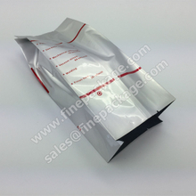Ground coffee bean aluminium foil packaging bags with valve
