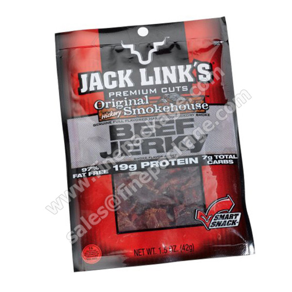 Teriyaki Printed beef jerky and biltong stand up bags with zipper with