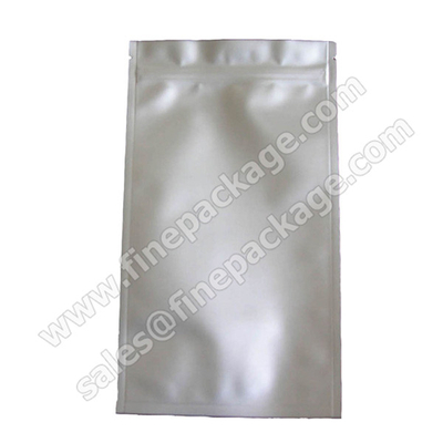Hot sales ziplock silver High Barrier vacuum aluminium foil bags