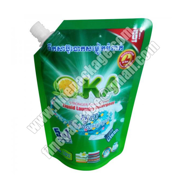 liquid soap packaging, stand up spout pouch bag for liquid, liquid packaging