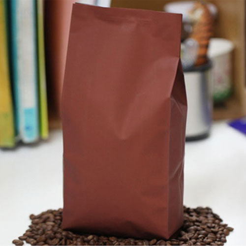 Red logo printed Ground coffee bean aluminium foil packaging bags with valve