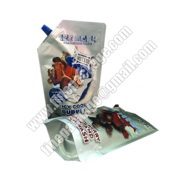 baby food spout pouch, flexible spout bag for liquid food, juice drink pouch with spout