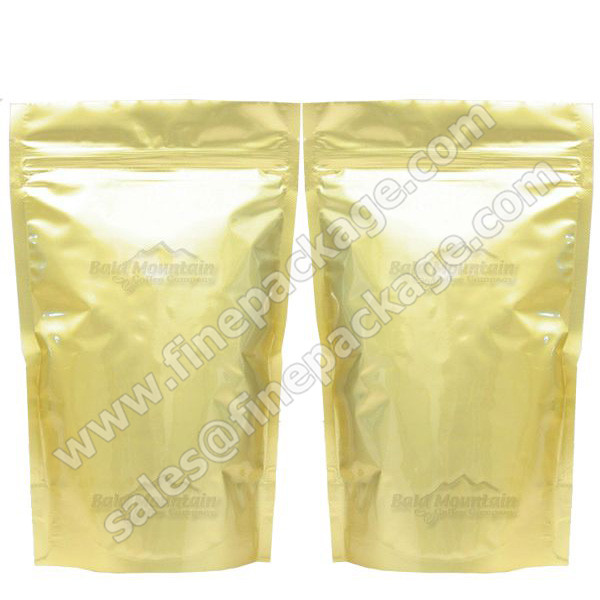 Assorted Sizes Coffee Bean Zip Lock Bags Custom Printed Stand Up