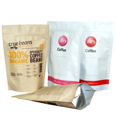 coffee and tea packaging with zipper